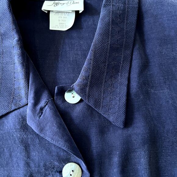 Vintage Womens Jeffrey & Dara Button Up Tunic Top Size 18 Retro 80s Teacher - Picture 6 of 6